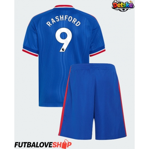 Dres Manchester United Marcus Rashford #9 Preč pre deti 2026-27 Krátky Rukáv (+ trenírky)